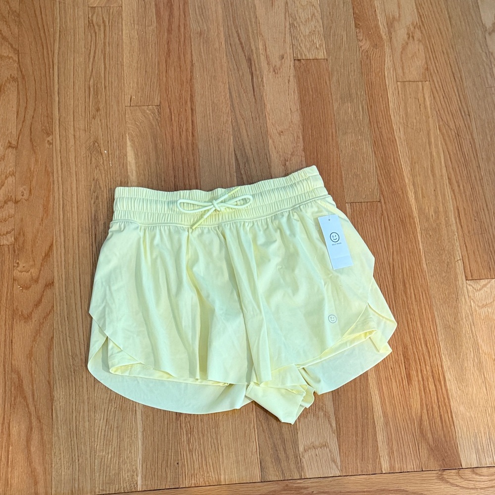 Gilly Hicks Light Yellow Athletic Shorts